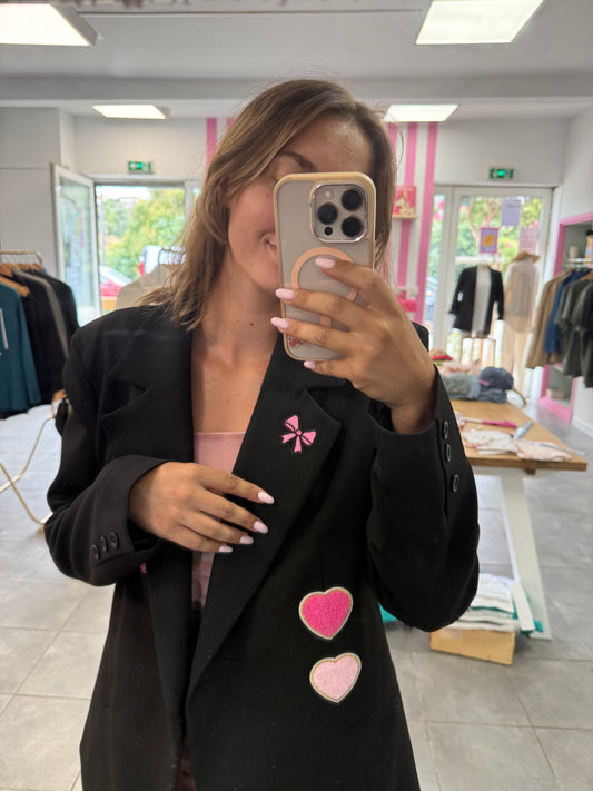Blazer pop rose - taille M modèle unique
