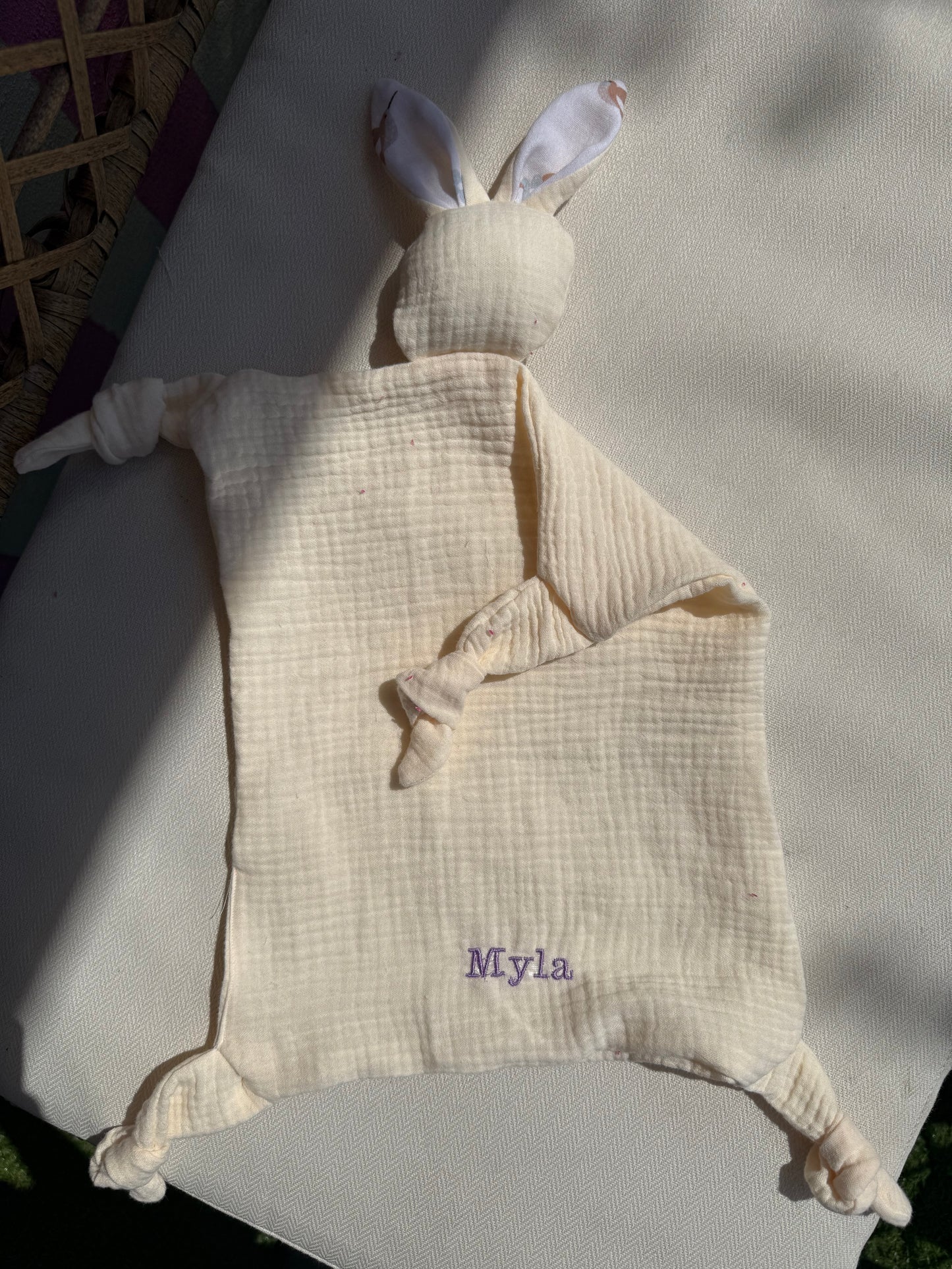 Doudou lapin personnalisable
