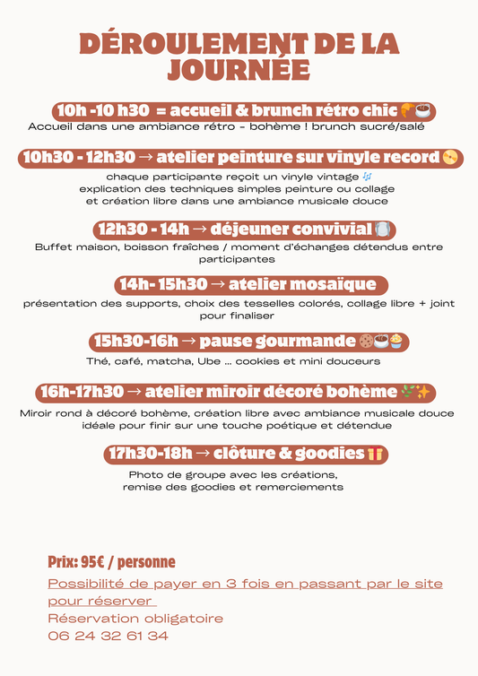 Journée créative Rétro-bohème - samedi 8 novembre