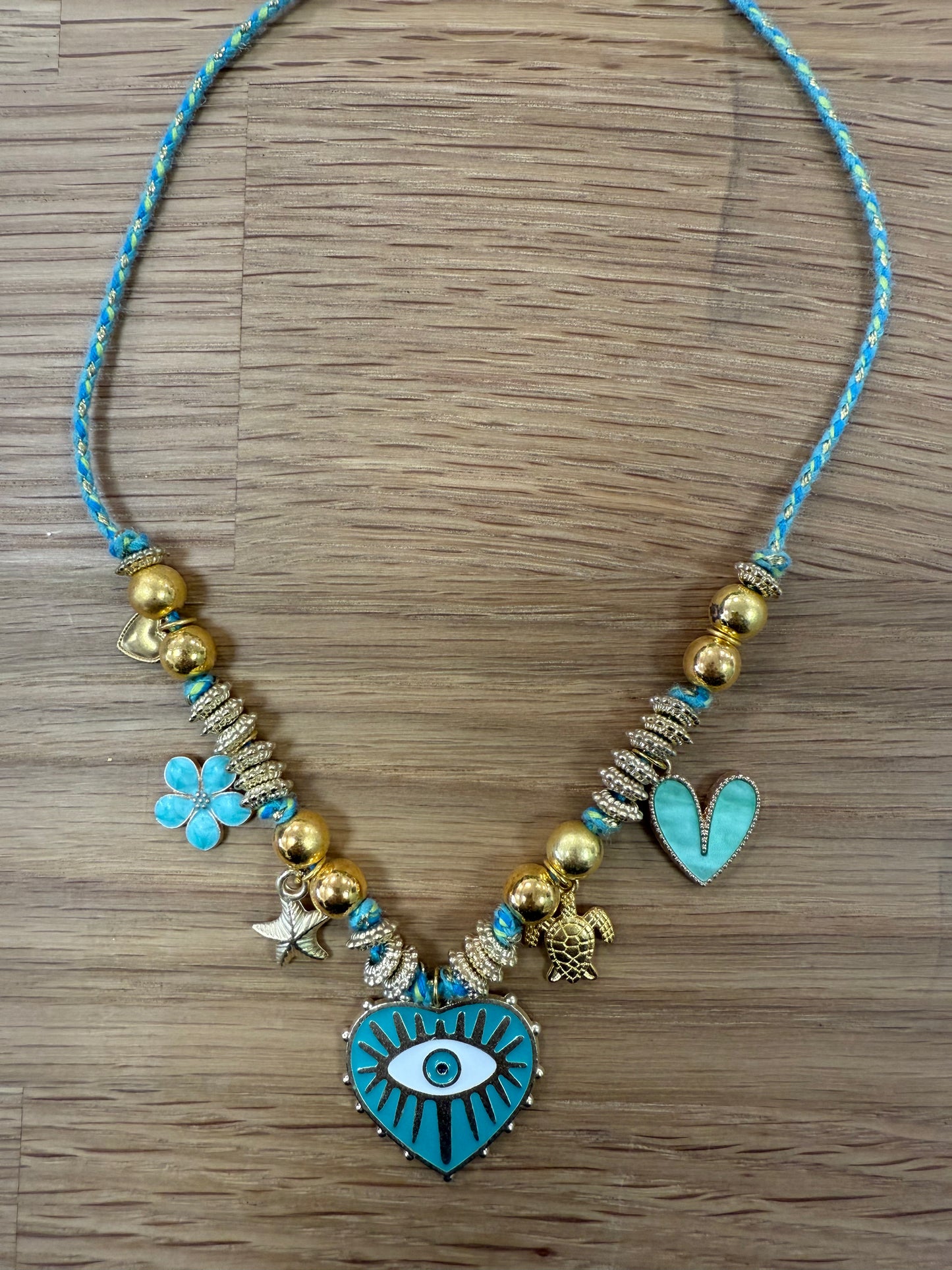 Collier cordon bleu cœur