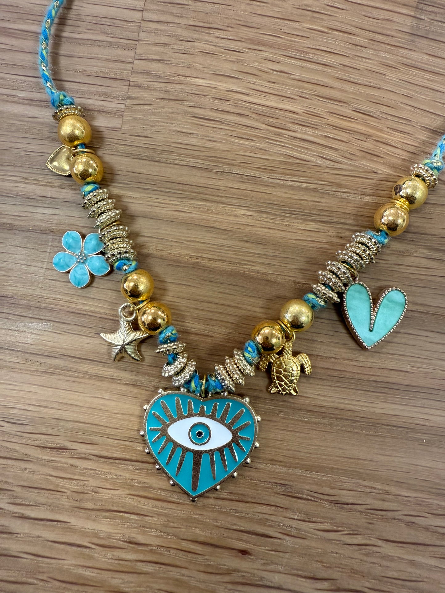 Collier cordon bleu cœur