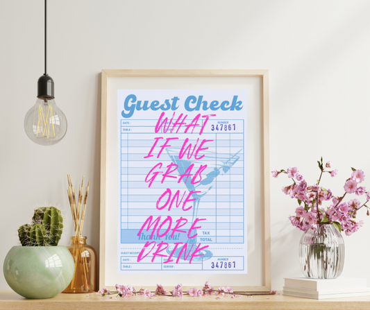 Affiche - GUEST CHECK