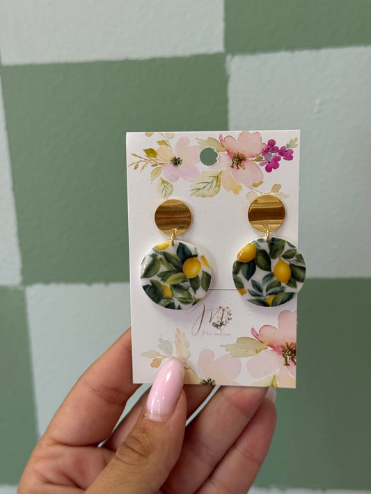 Boucle d’oreille citrons moyennes