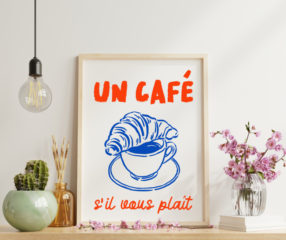 Affiche - un café s’il vous plait