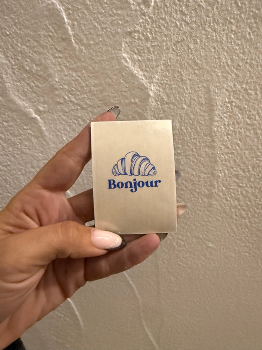 Magnet frigo - bonjour croissant