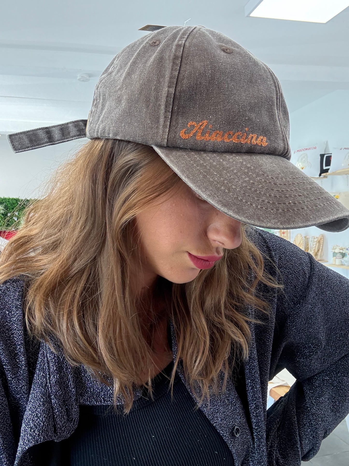 Casquette vintage Aiaccina marron/orange