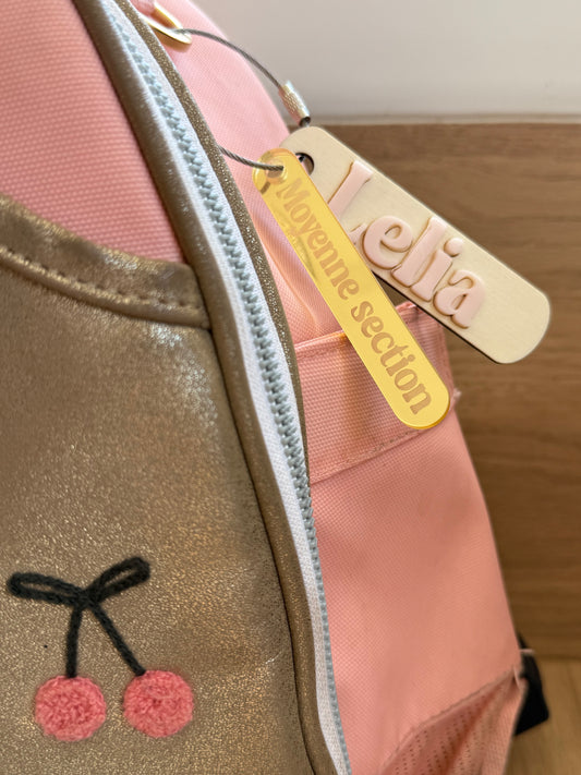Porte clef prénom et classe personnalisé