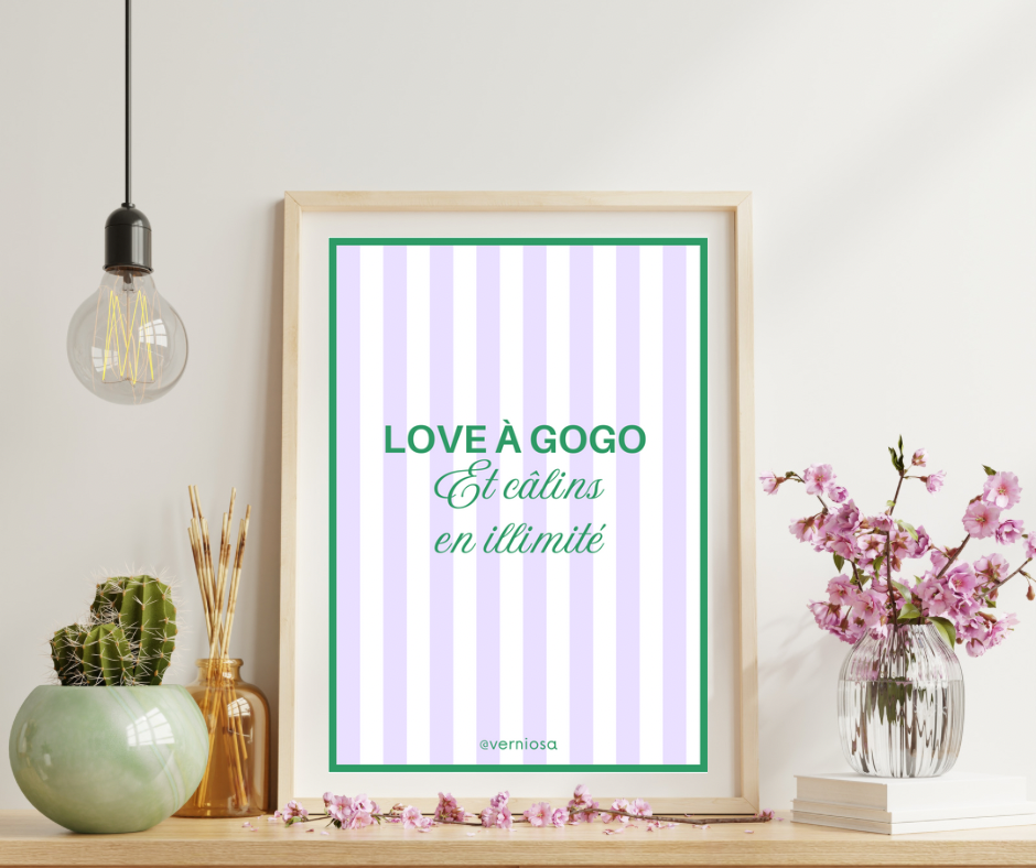 Affiche - LOVE À GOGO et câlins en illimités