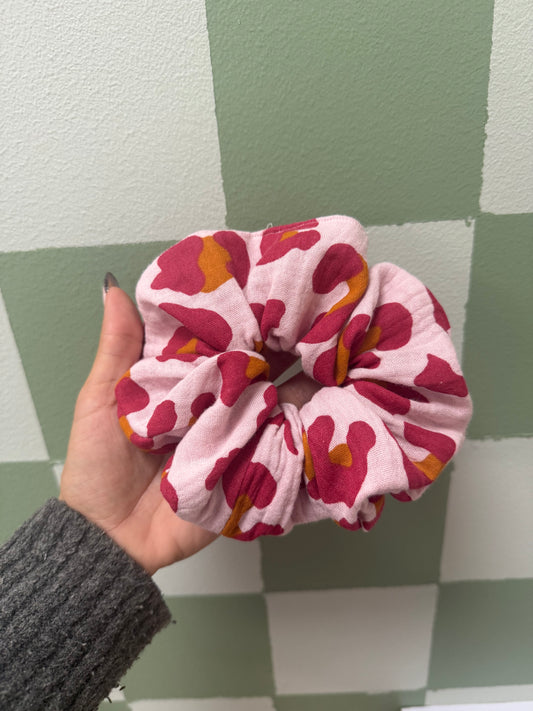 Chouchou léopard	rose - 2 tailles