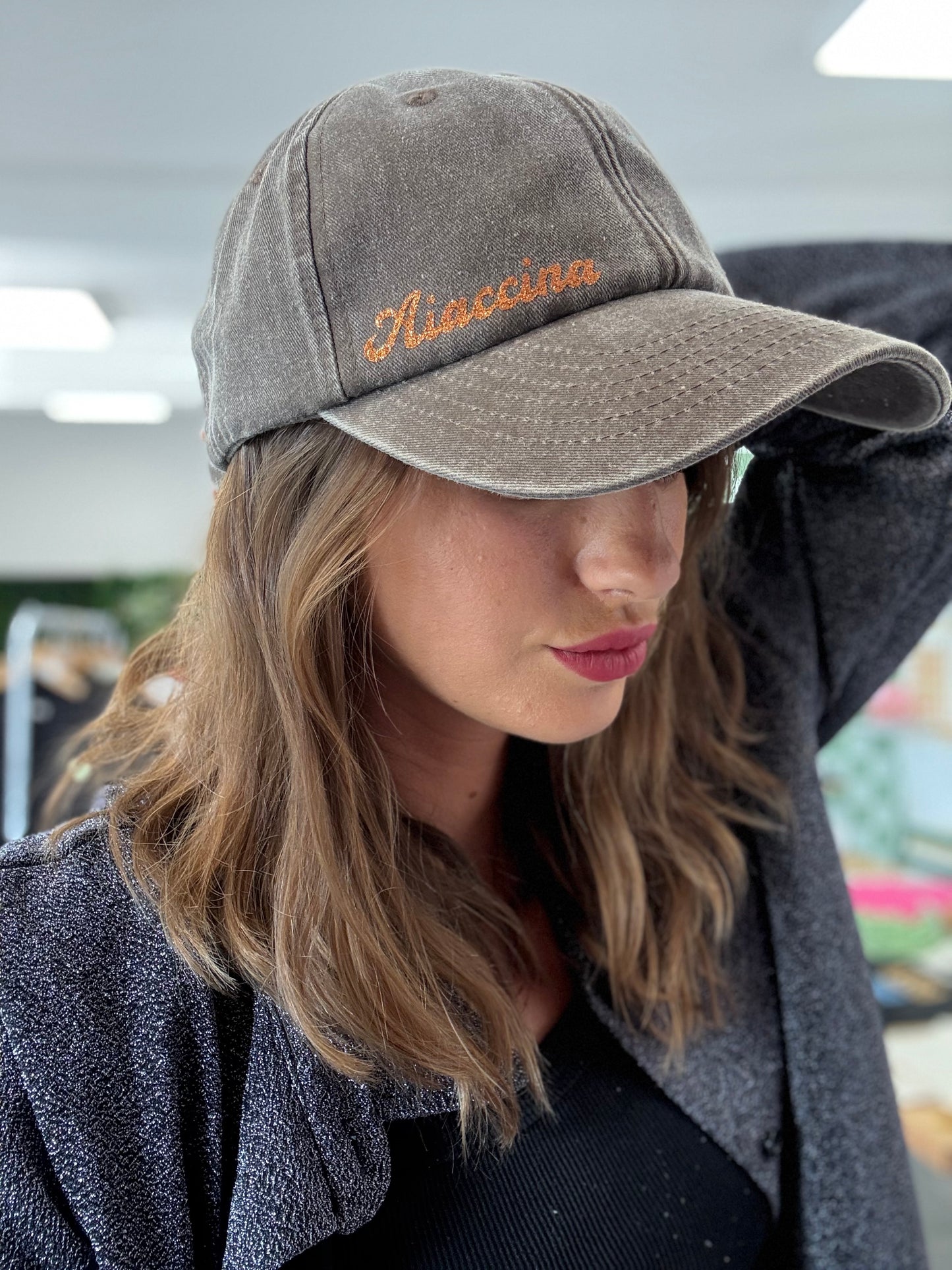 Casquette vintage Aiaccina marron/orange