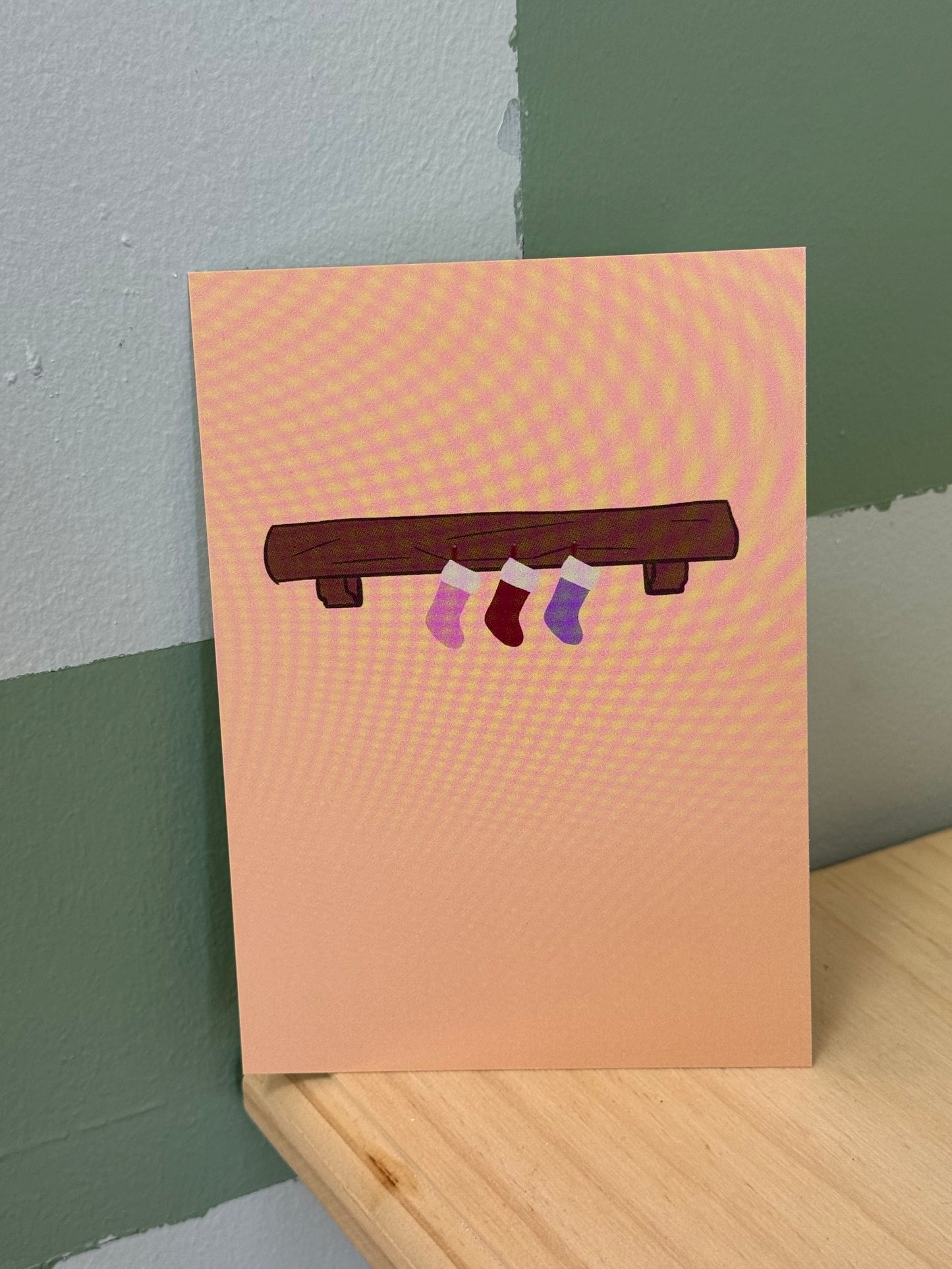 Carte postale - chaussettes de noël