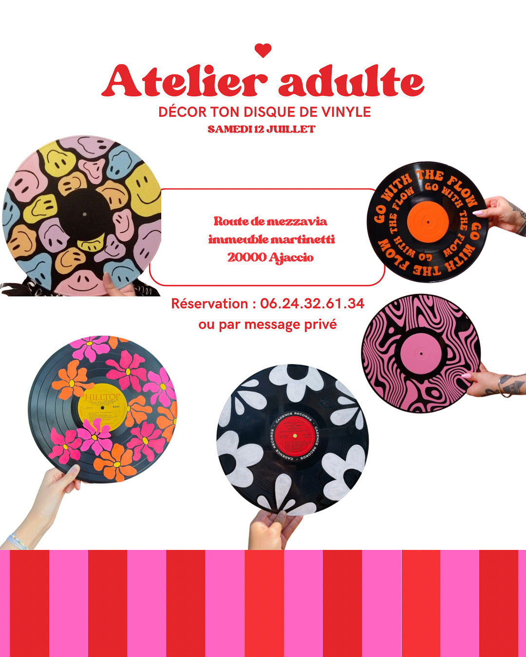 Atelier adulte / déco vinyle record