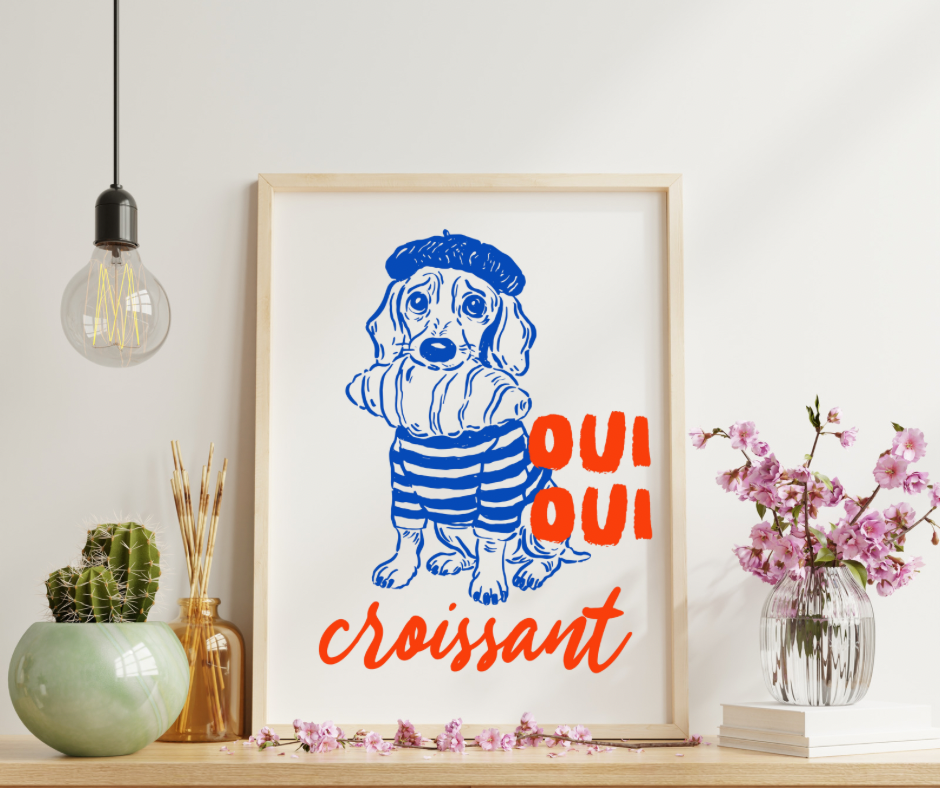 Affiche - OUI OUI croissant