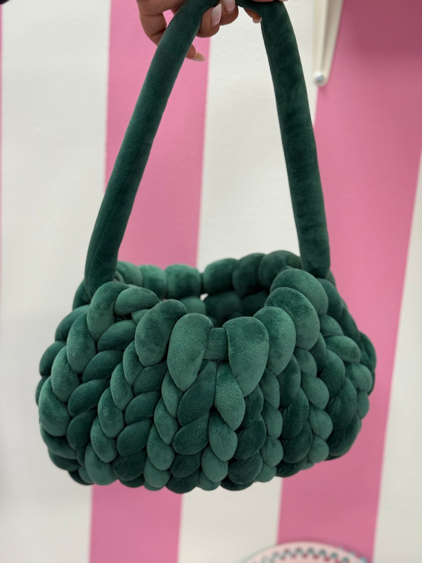 Sac velours vert