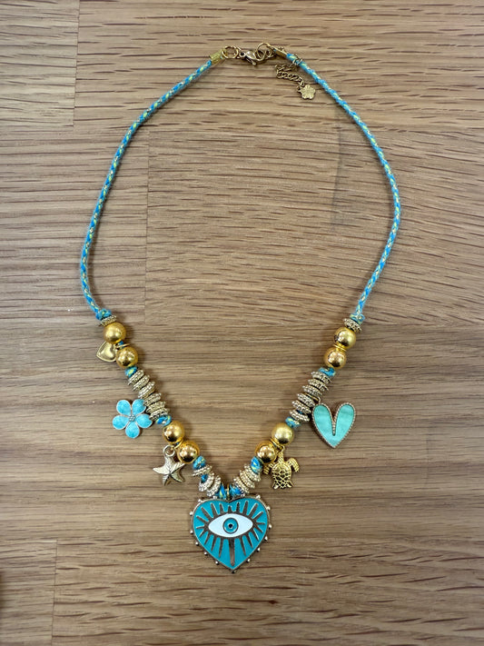 Collier cordon bleu cœur